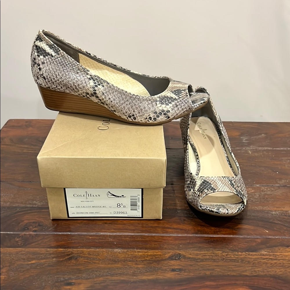 Cole Haan Women's Snakeskin Wedge Shoes